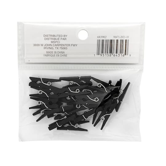 Mini Black Clothespins by Recollections™